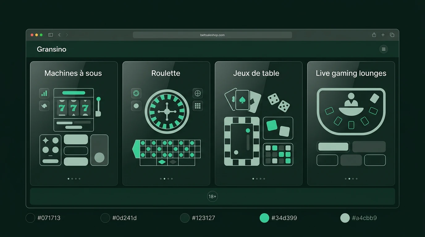 Types de jeux disponibles