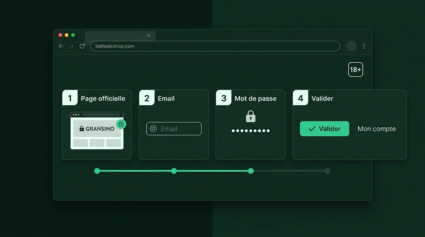 Étapes pour se connecter à Gransino casino login