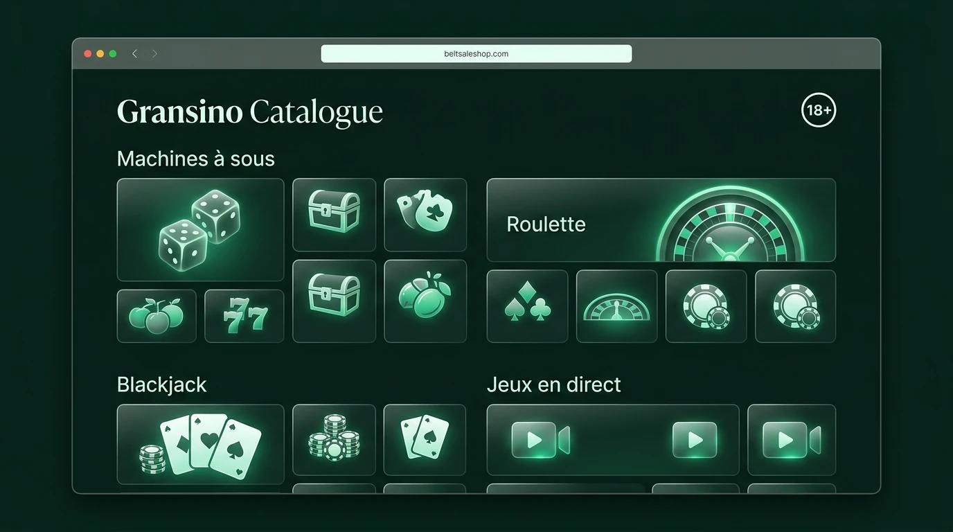 Jeux disponibles sur Gransino casino